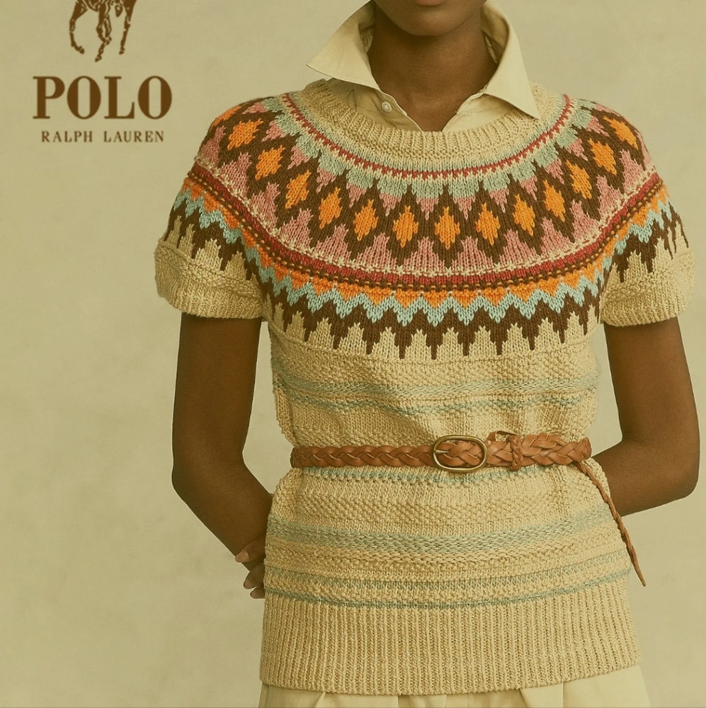 Ralph Lauren Knit Sweater Fairisle Jacquard